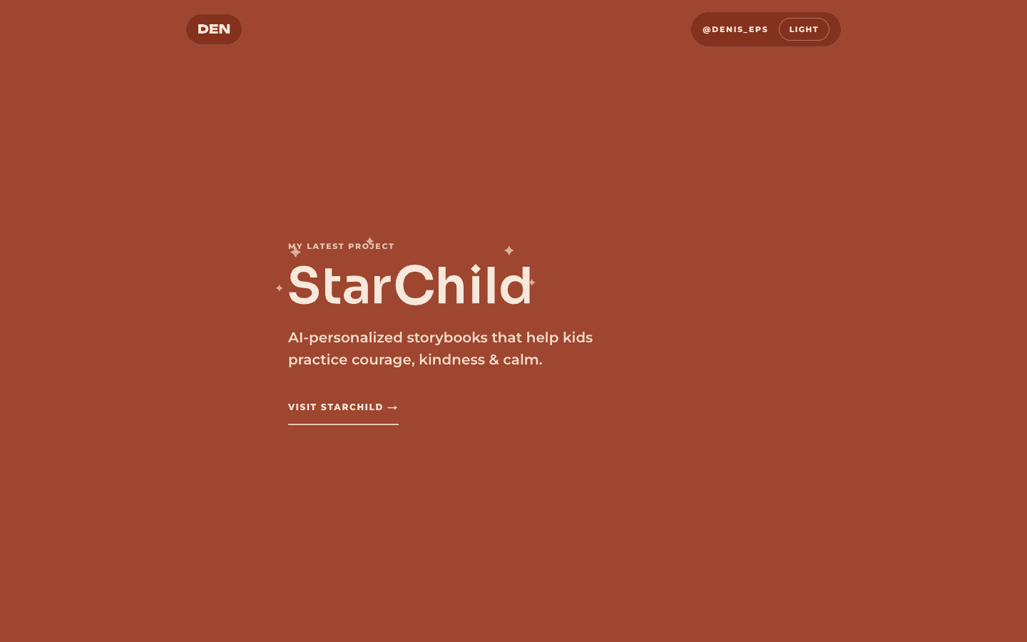 deneps.com — the StarChild project panel